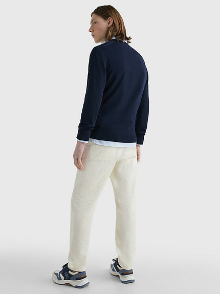 Módní 1985 V-Neck svetr, Navy barva, 2023