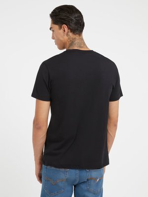 Metallic Logo triko – GUESS, Černá barva Muži