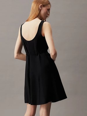 Waisted Day šaty – Calvin Klein Jeans, Černá barva Ženy