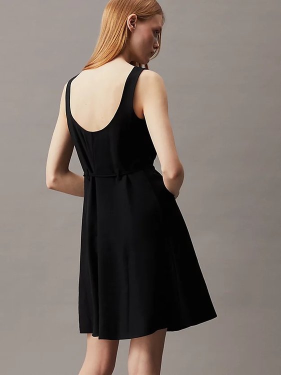 Waisted Day šaty – Calvin Klein Jeans, Černá barva Ženy