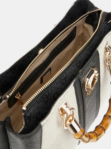 Módní Kerima Bamboo Girlfriend střední kabelka, Černá barva, 2024