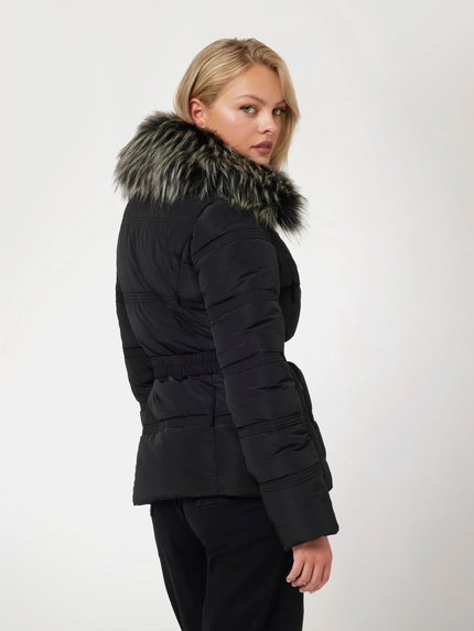 Módní New Marisol Short Belted bunda, Černá barva, 2024