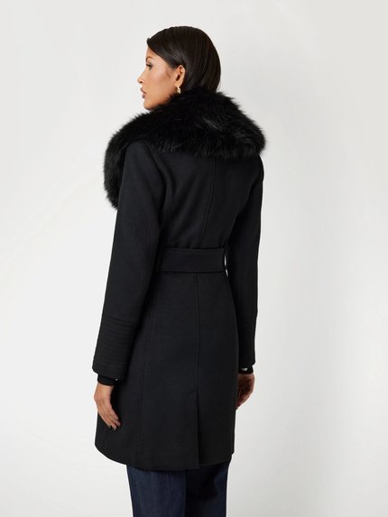 Módní Loreta kabát, Černá barva, 2024