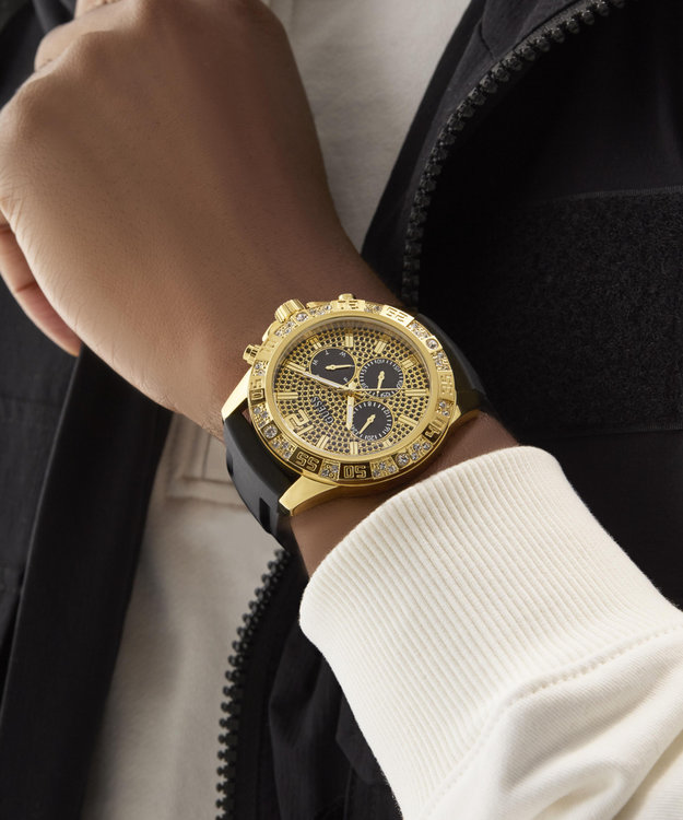 Černá, Zlatá barva, Majestic hodinky