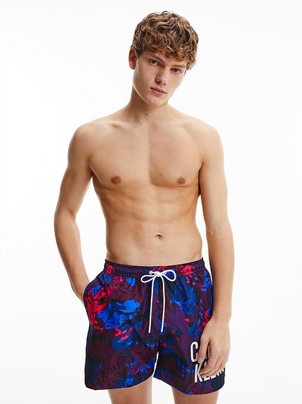 KM0KM00703-0GT plavky MEDIUM DRAWSTRING-PRINT – Calvin Klein Swimwear Muži