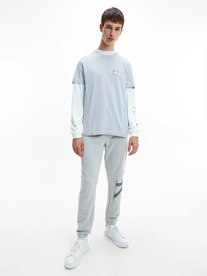 Luxusní Monogram tričko, Modrá barva, XS, S, M, L, XL, XXL