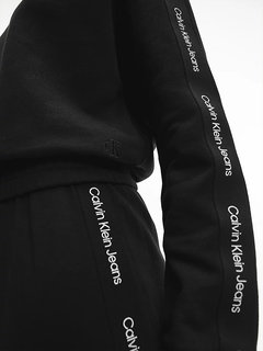 Logo tape mikina Černá barva Ženy