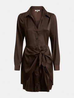 Luxusní Alya šaty, Hnědá barva, XS, S, M