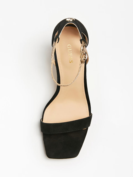 Luxusní Zoila sandály, Černá barva