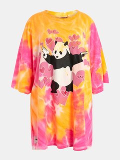 Panda Lounge triko Růžová, Žlutá barva Ženy