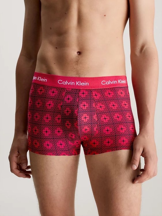 Holiday Cotton boxery 3ks – Calvin Klein Underwear, Černá, Červená barva Muži