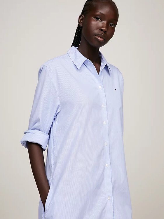 Módní Essential Knee šaty, Modrá barva, 2024