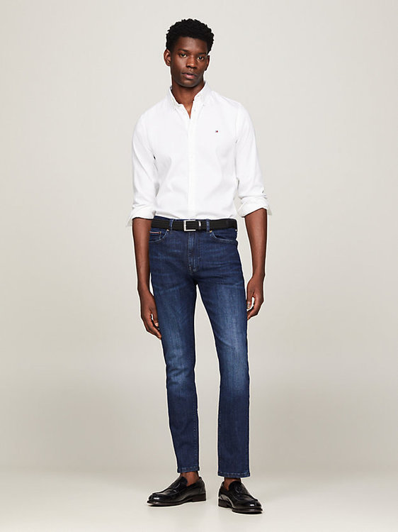 Core Flex Dobby triko – Tommy Hilfiger, Bílá barva Muži