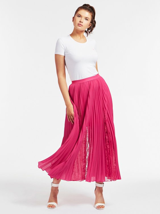 Luisa sukně – Guess, Růžová barva Ženy, Ženy