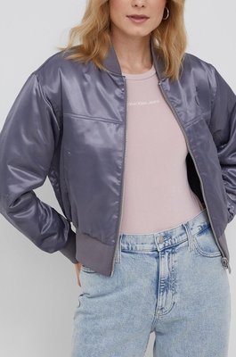 Módní Reversible bomber, Šedá barva, 2022