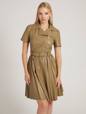 Livia šaty – GUESS, Khaki, Zelená barva Ženy