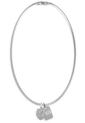 GUESS – Lion King náhrdelník, Stříbrná barva