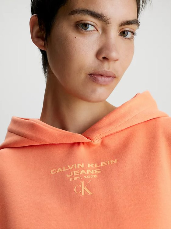 Luxusní Gathered Hem mikina, Oranžová barva, XS, S, M