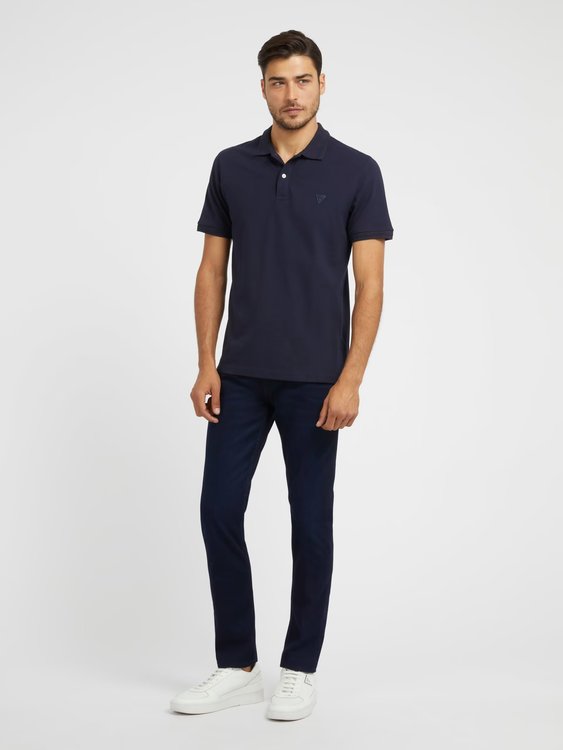 Módní Slim Tapered jeany, Modrá, Navy barva, 2023