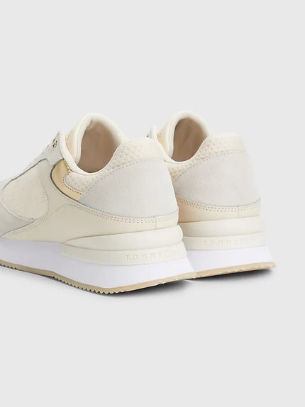 Módní Elevated Embossed tenisky, Krémová barva, 2023