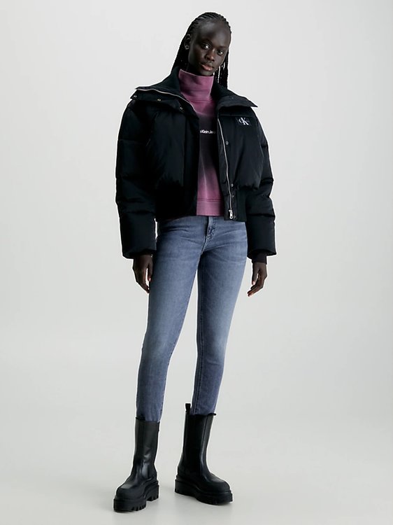 Módní Mid Rise Skinny jeany, Modrá barva, 2023