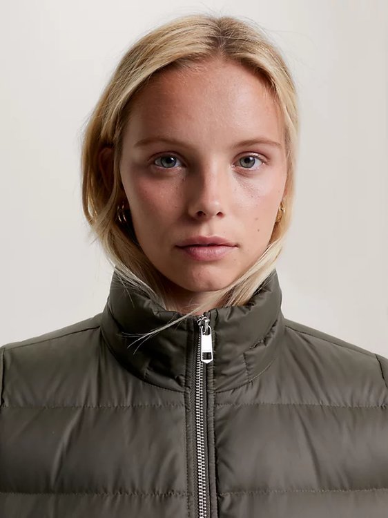 Tyra Down bunda Khaki, Zelená barva Ženy