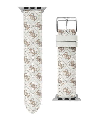 Apple Watch řemínek – GUESS, Bílá, Krémová barva Ženy