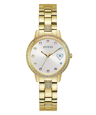 GUESS – Three Of Hearts hodinky, Zlatá barva