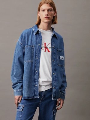 Calvin Klein Jeans – Oversized košile, Modrá barva