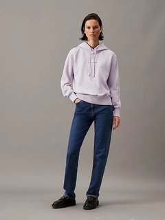 Luxusní Washed Monologo Regular mikina, Fialová barva, XS, S, M, L