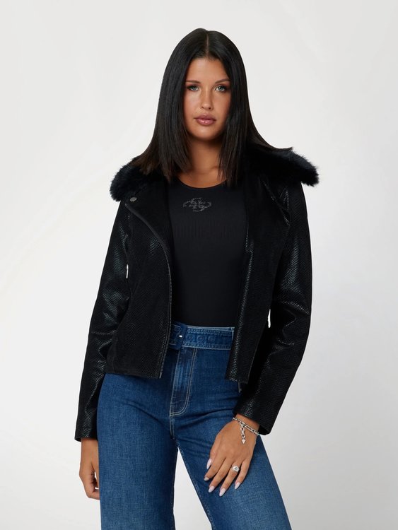 GUESS – New Olivia bunda, Černá barva