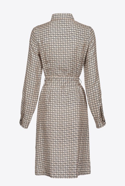 Monogram šaty – Pinko, Bílá barva Ženy, Ženy