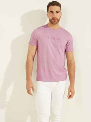 Pima triko – Guess, Fialová barva Muži