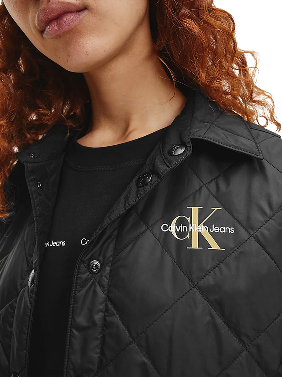 Crinkle košilová bunda Černá barva Ženy