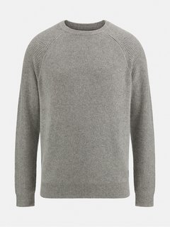 Luxusní Leon svetr, Šedá barva, XL