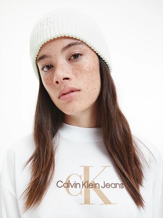 Módní Minimal Beanie čepice, Bílá barva, 2023