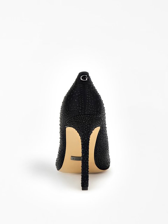 Módní Silks lodičky, Černá barva, 2023