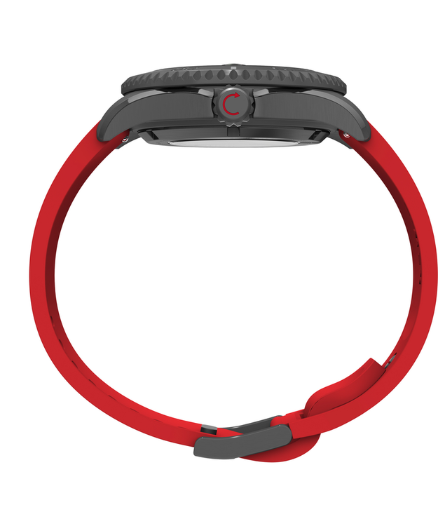 Módní Deep Water Tiburon hodinky, Černá, Červená barva, 2024