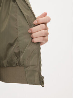 Luxusní Quilted bomber, Khaki, Zelená barva, XS, S, M, L