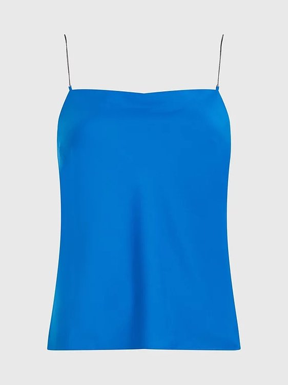 Calvin Klein – Metal Detail tílko, Modrá barva