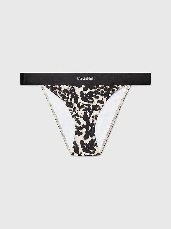 Calvin Klein Swimwear – CK Refined Waistband plavky, Bílá, Černá, Hnědá, Multi barva