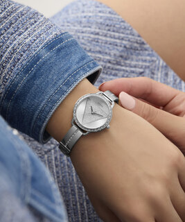 GUESS, Stříbrná barva Tri Bellini hodinky