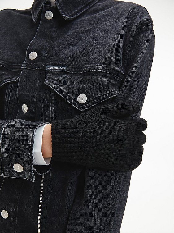 Knitted rukavice – Calvin Klein Jeans, Černá barva Ženy, Ženy