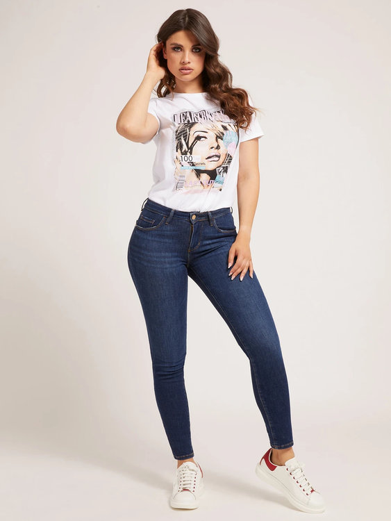 Luxusní Printed triko, Bílá barva, XS, S, M, L