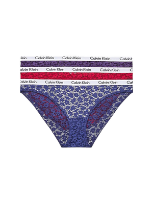 Calvin Klein Underwear – Carousel bikiny 3ks, Červená, Fialová, Modrá barva