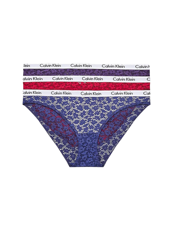 Calvin Klein Underwear – Carousel bikiny 3ks, Červená, Fialová, Modrá barva