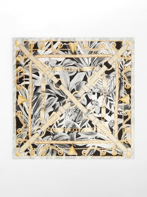 Chain šátek – Guess, Bílá, Černá, Zlatá barva Ženy