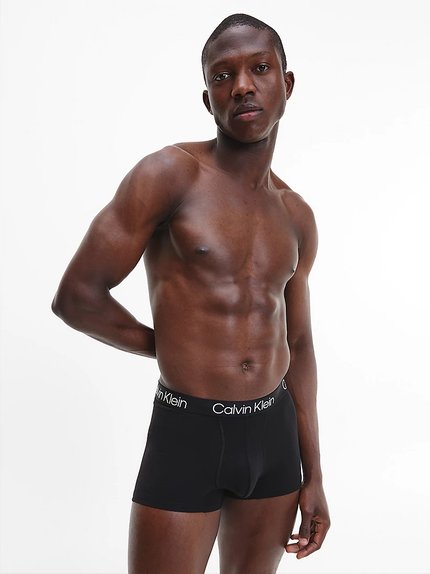 Módní Modern Structure boxery 3ks, Černá, Modrá, Vínová barva, 2022