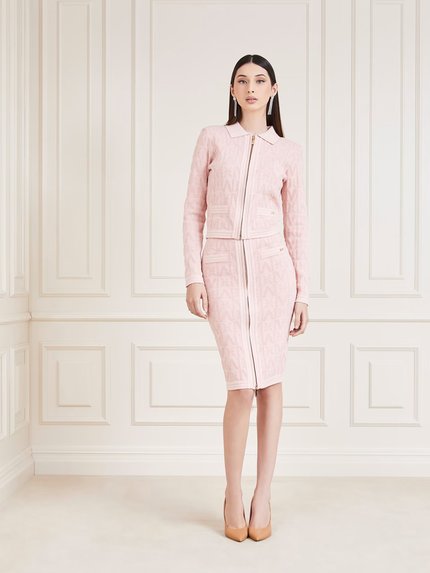 Módní Sibilla cardigan, Růžová barva, 2023