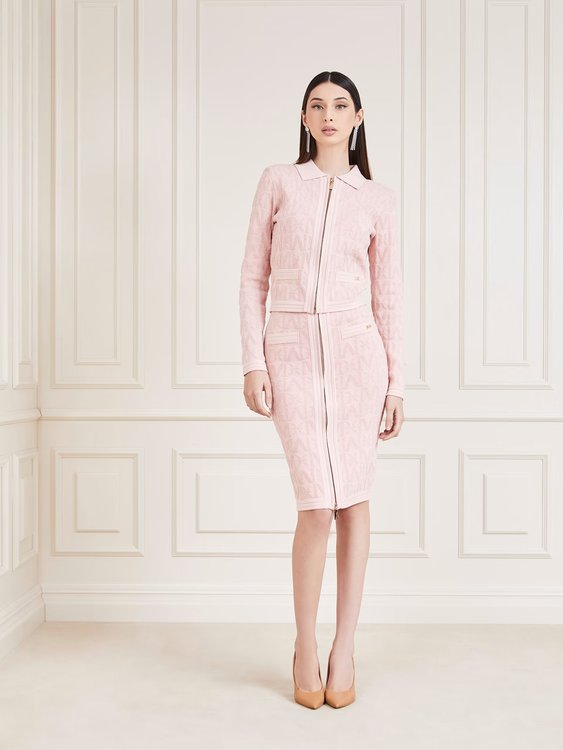 Módní Sibilla cardigan, Růžová barva, 2023